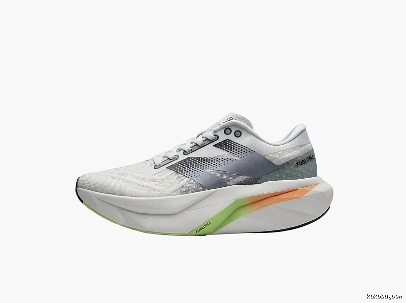 New Balance racing style white and grey sports shoes