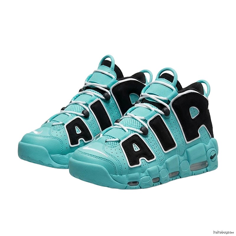 Nike's retro-style big AIR blue basketball shoes