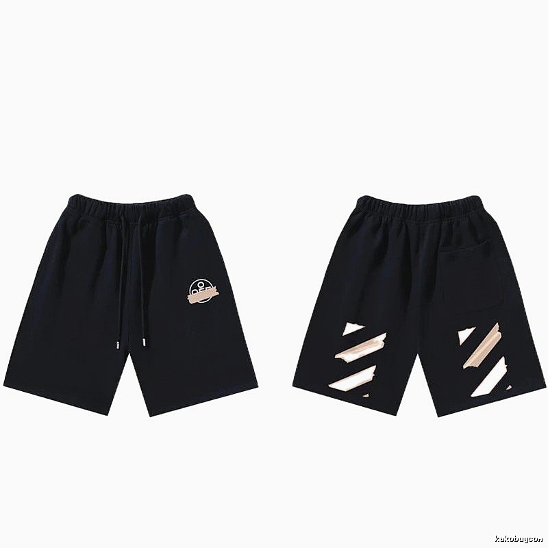 Off-White 019 Style Cool Black Shorts