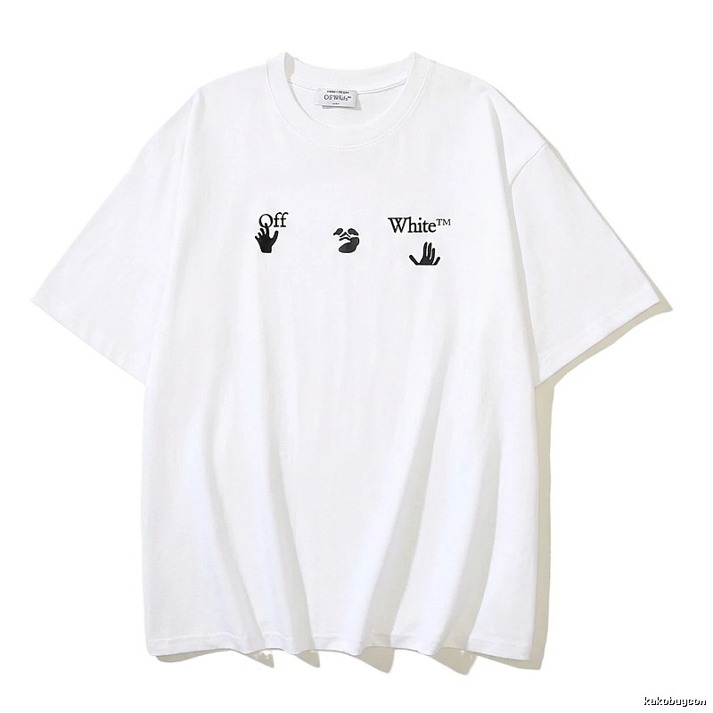 Off-White Gesture Print Style White T-shirt