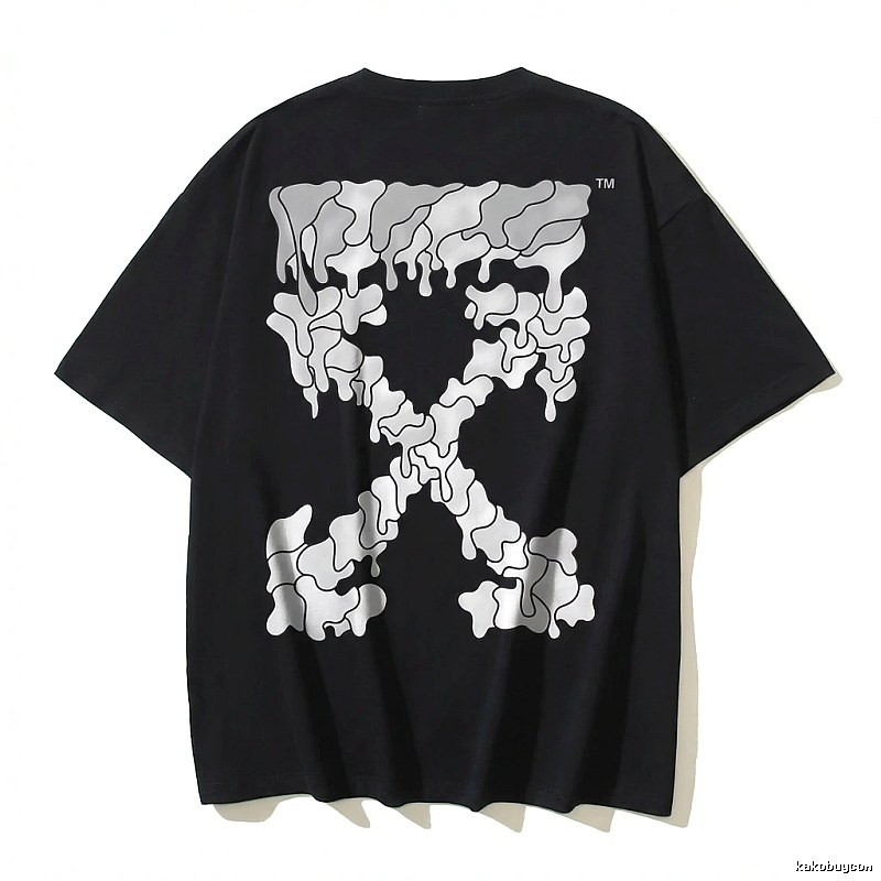 Off-White Lava Style Black T-shirt