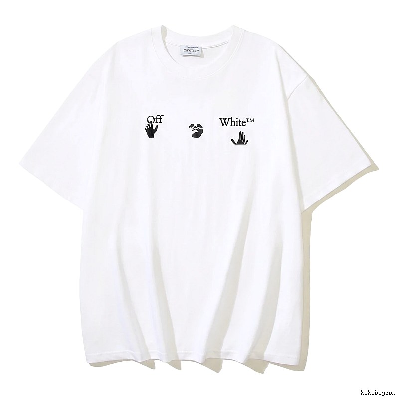 Off-White minimalist style white T-shirt