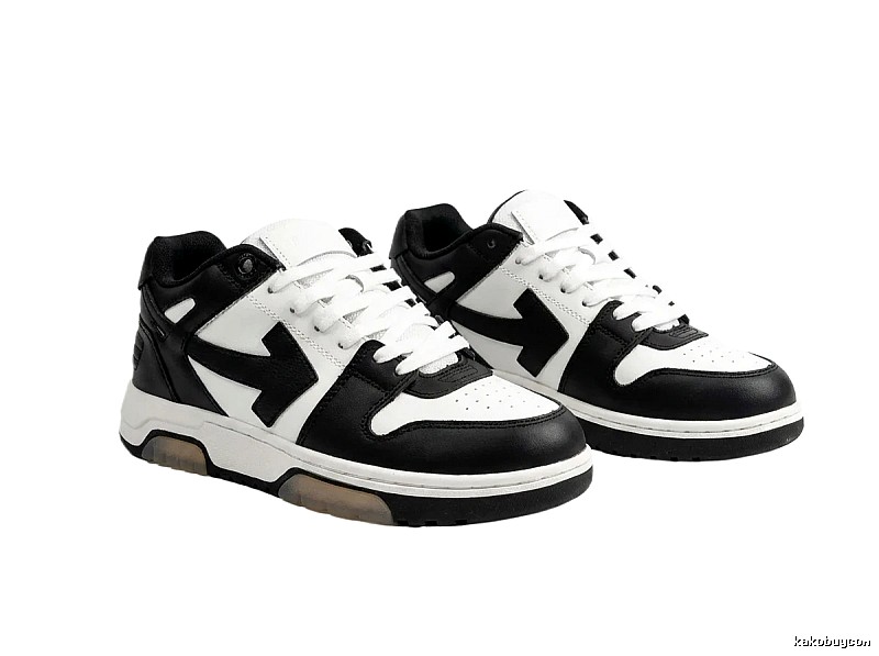 Off-White simple black and white sports shoes