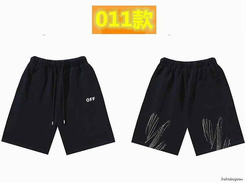 Off-White Style 011 Trendy Black Shorts