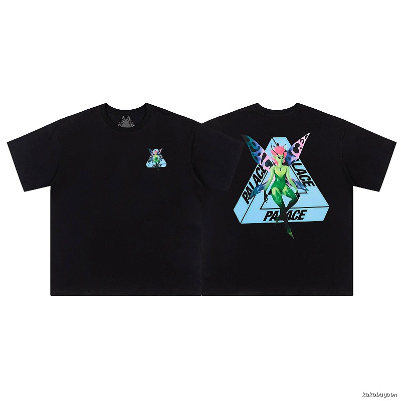 Palace Elf Print Street-style Black T-Shirt