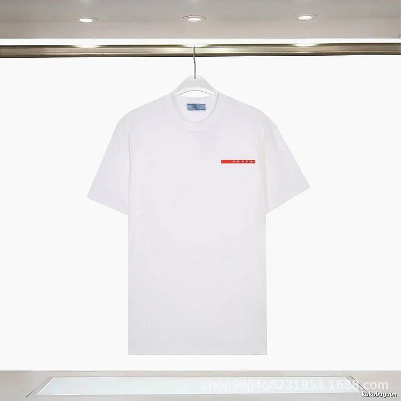 Prada Red Label Minimalist Style White Short-sleeve T-shirt