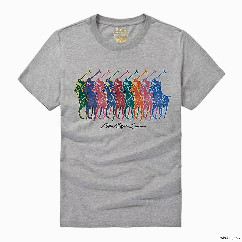 Ralph Lauren heathered grey polo-style T-shirt