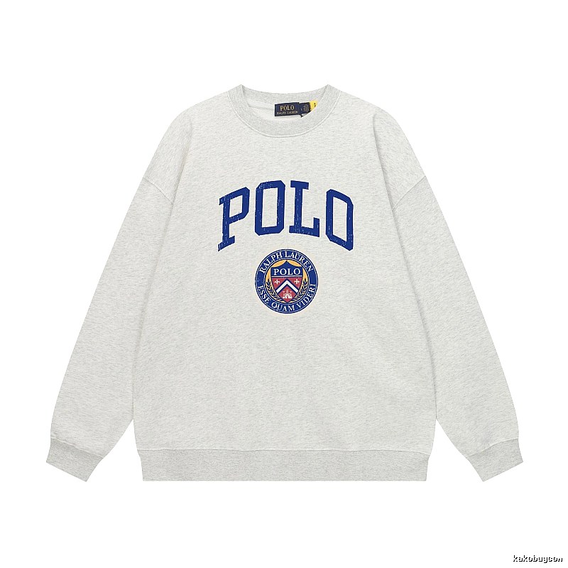 Ralph Lauren Polo series minimalist light gray sweatshirt
