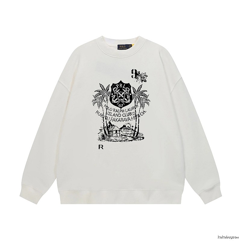 Ralph Lauren retro-style white sweatshirt