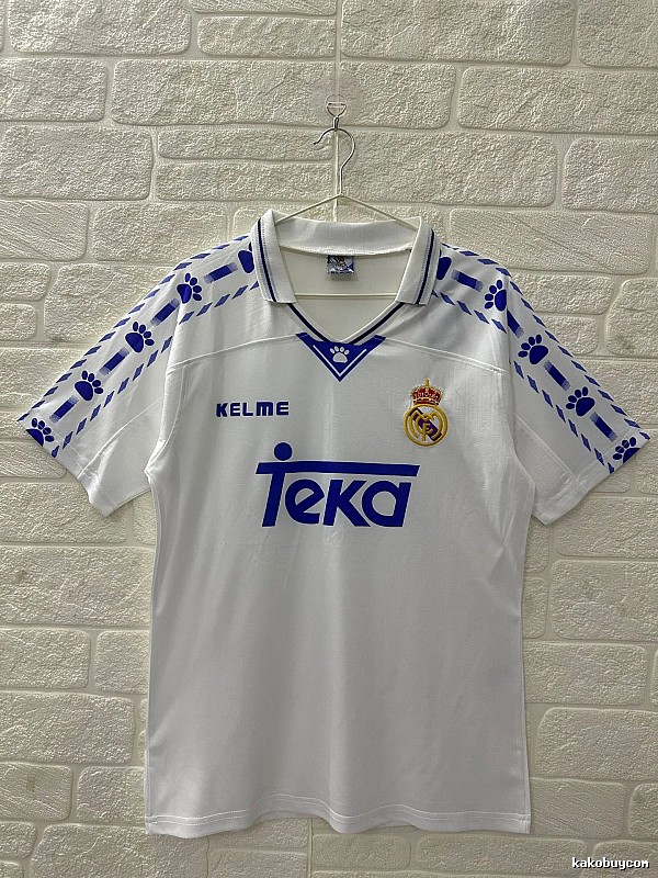 Real Madrid Classic Retro Teka soccer jersey White Retro Football for Daily Styling