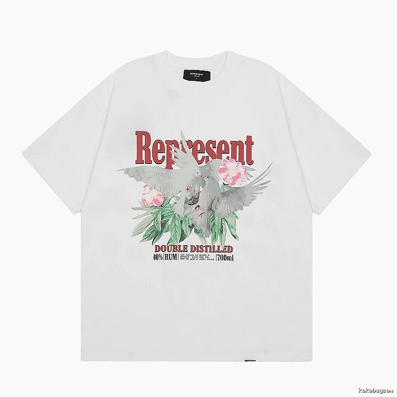 Represent Pigeon Vintage Style White T-shirt