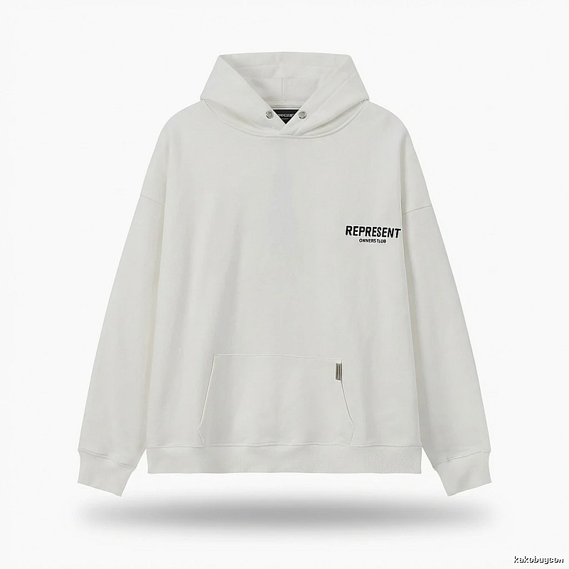 REPRESENT Simple Style White Hoodie