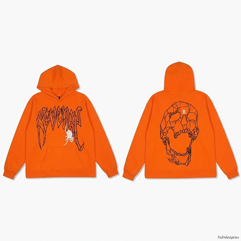 Revenge Skeleton Style Orange Hoodie