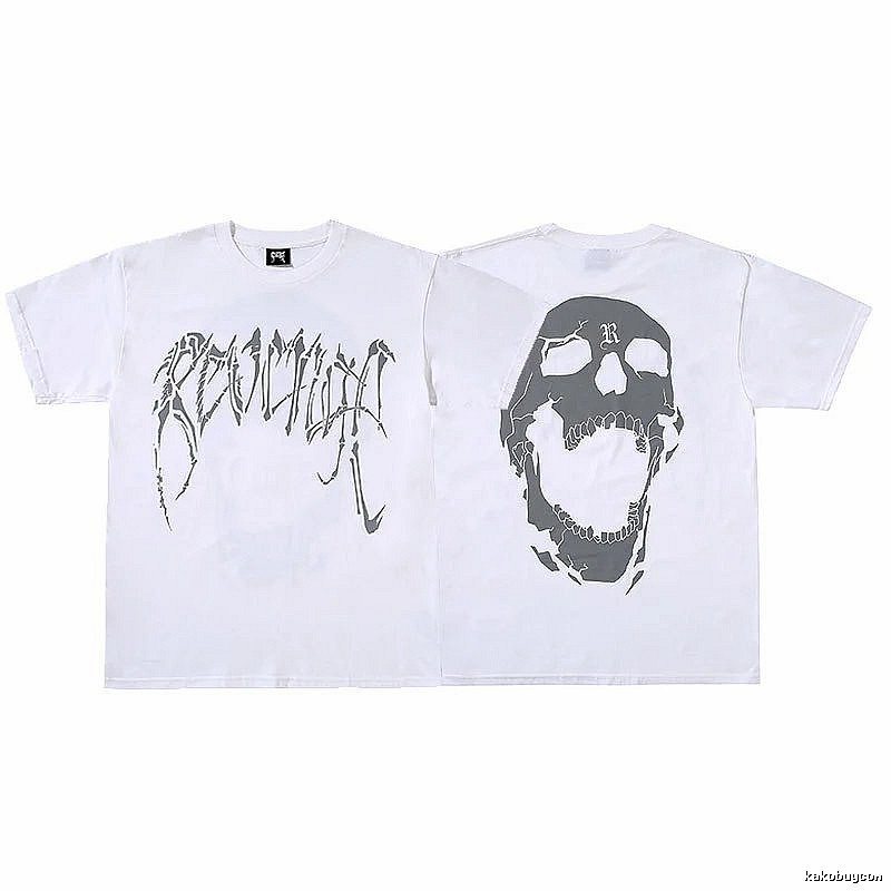 Revenge White Skull Graphic T-Shirt Daily Styling