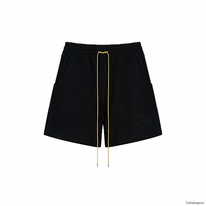 RHUDE minimalist black shorts