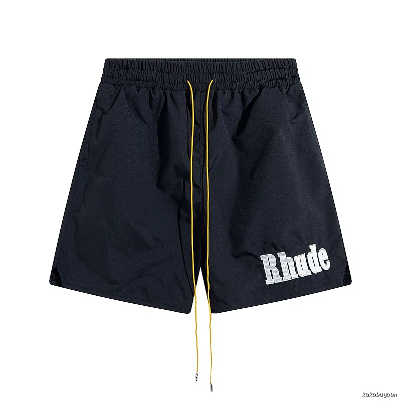 RHUDE sporty black shorts
