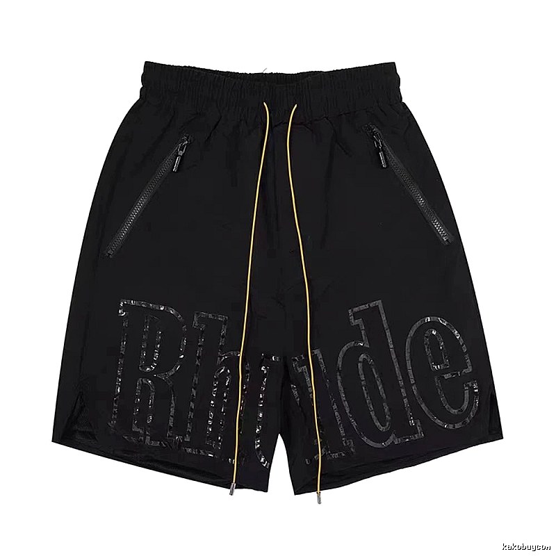 RHUDE trendy and cool style black shorts