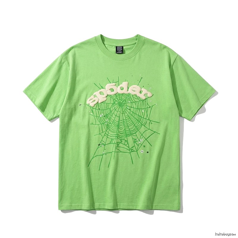 Sp5der Cobweb Style Green T-shirt