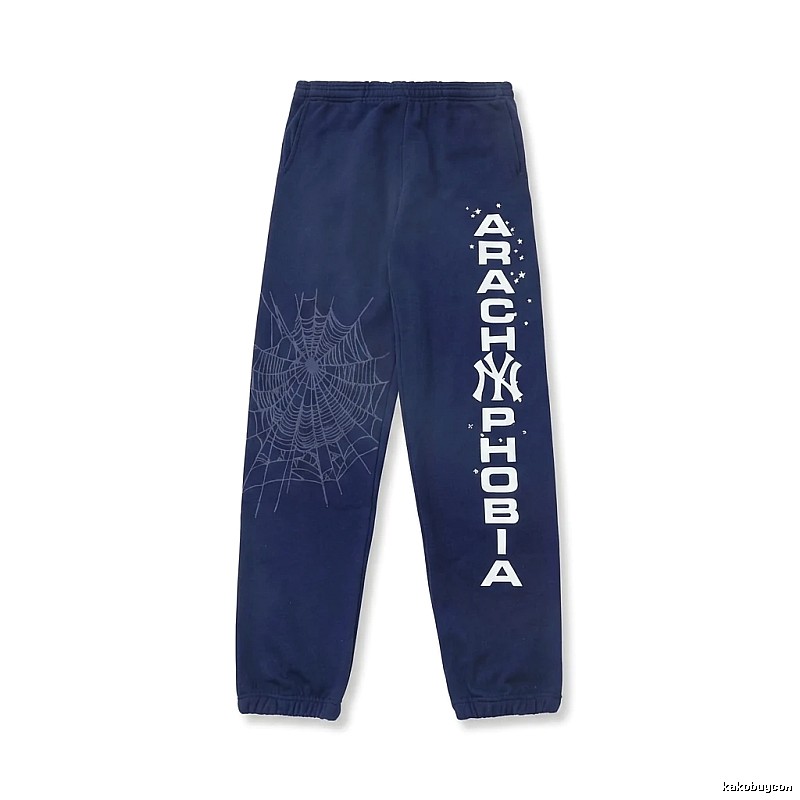 Sp5der Dark Style Navy Blue Sweatpants