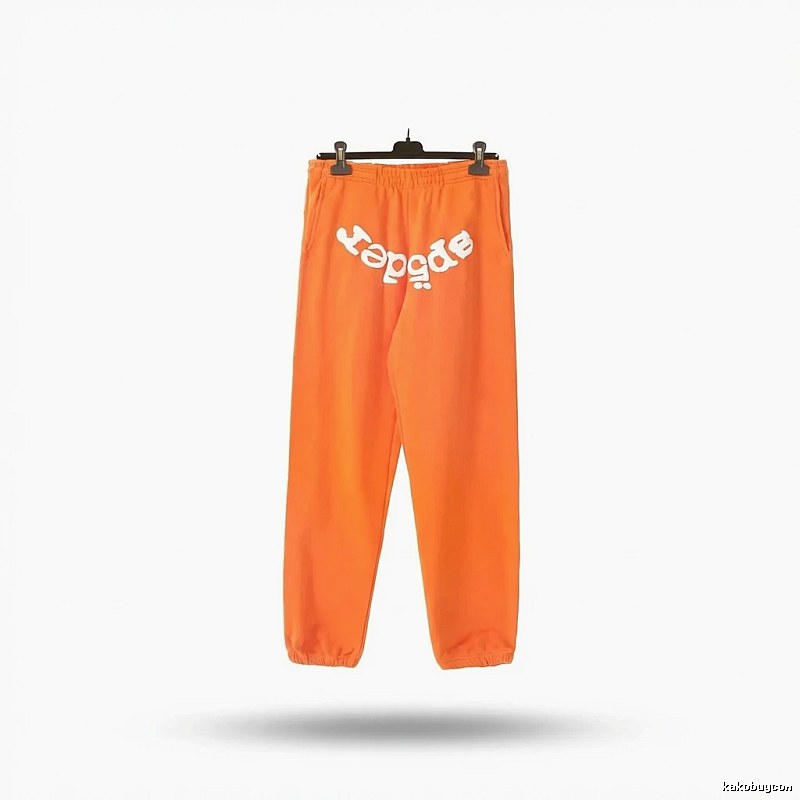 Sp5der Orange Trendy and Cool Casual Pants