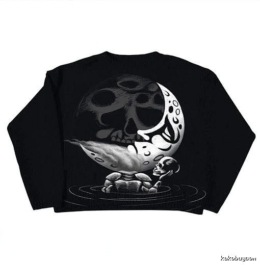 Sport Anime graphic sweater Black Knit Top for Warm Weather