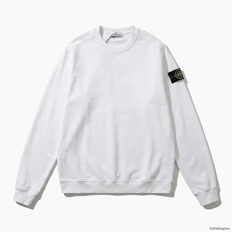 Stone Island basic simple white sweatshirt