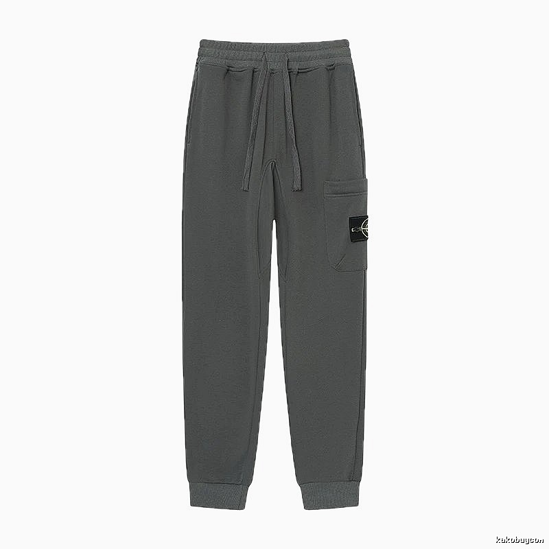 Stone Island Classic Street Style Dark Grey Jogger Sweatpants