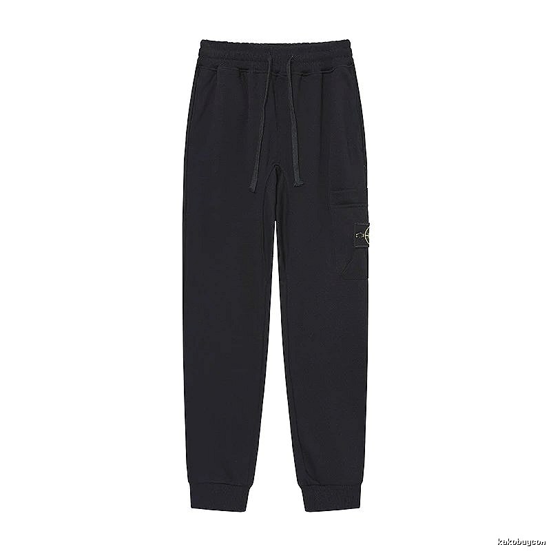 Stone Island Compass Series Street Style Black Sweatpants