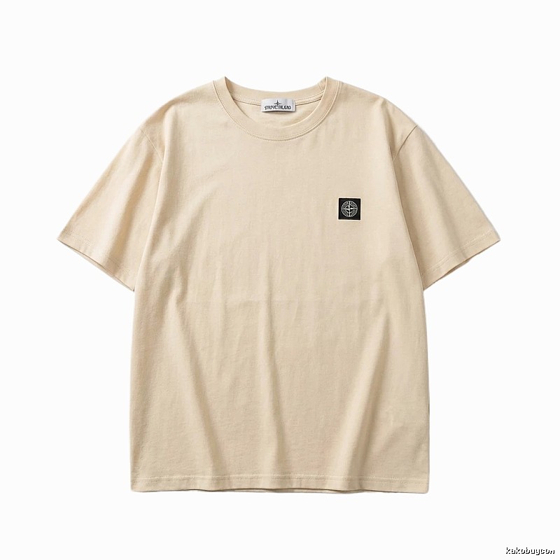 Stone Island minimalist style beige T-shirt