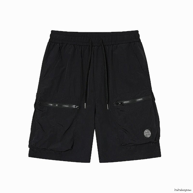 Stone Island Technical Workwear Style Black Shorts