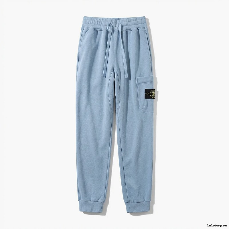 Stone Island Workwear Style Light Blue Sweatpants