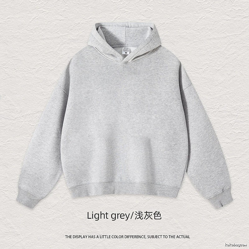 Streetwear Blank pullover hoodie Black Minimal A with Logo Accent