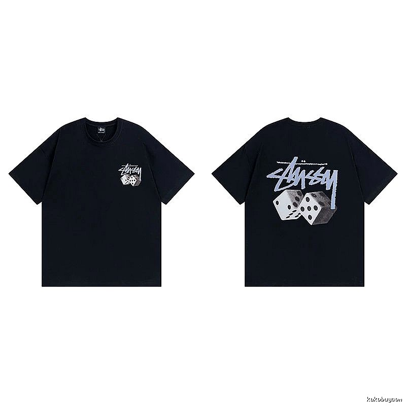 Stussy Black Spider Graphic T-Shirt Layered Outfit Logo