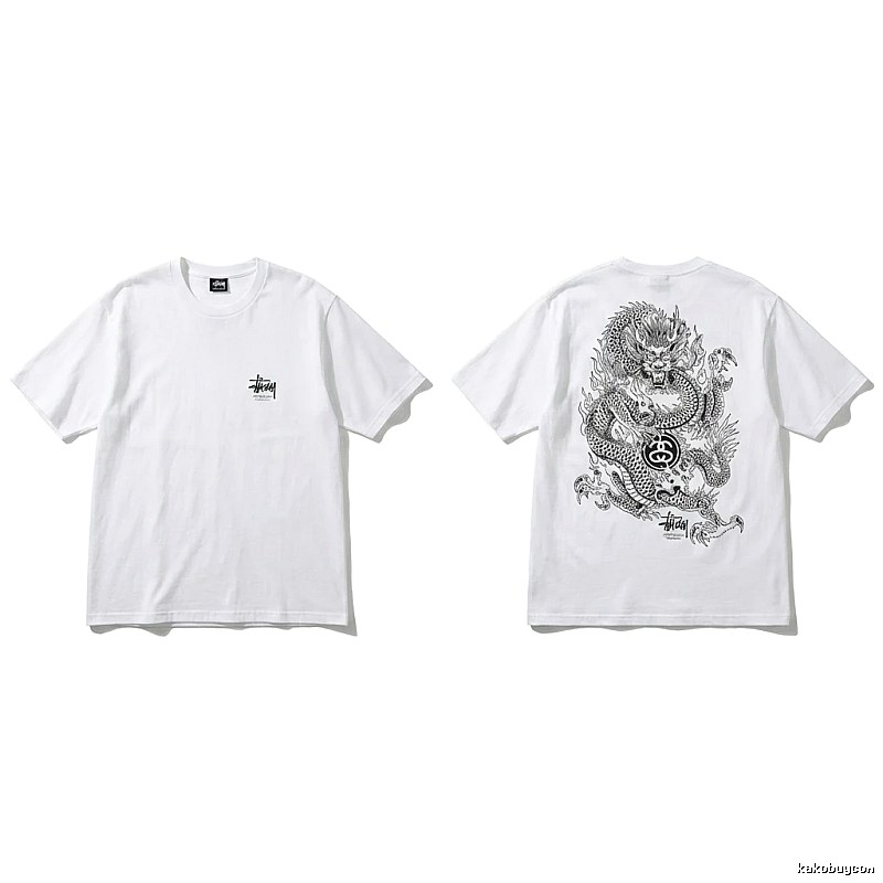 Stussy Chinese-style white T-shirt