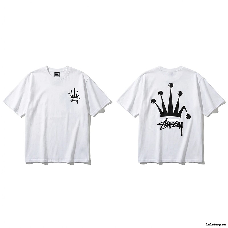 Stussy Crown Trendy Brand White T-shirt
