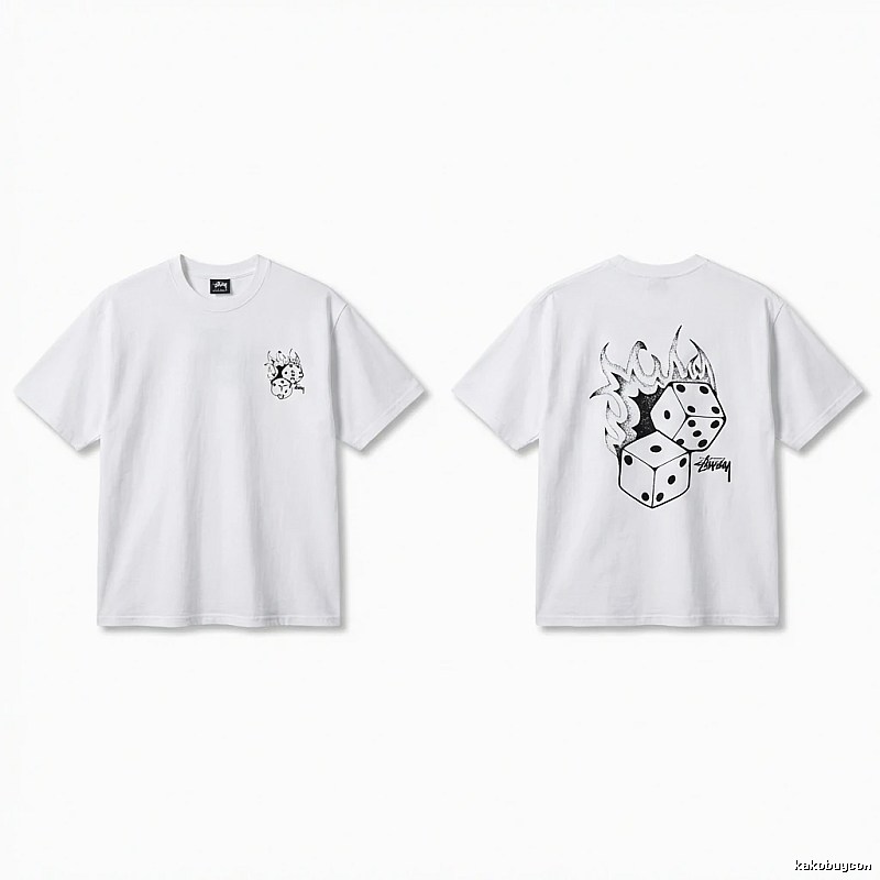 Stussy Dice Print Style White T-shirt