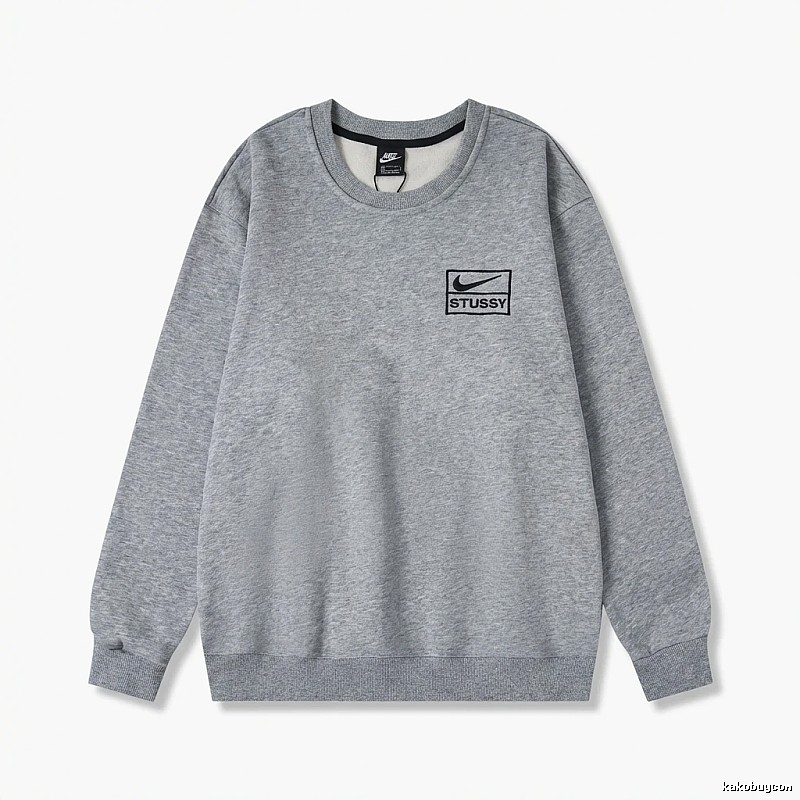 Stussy minimalist style grey sweatshirt