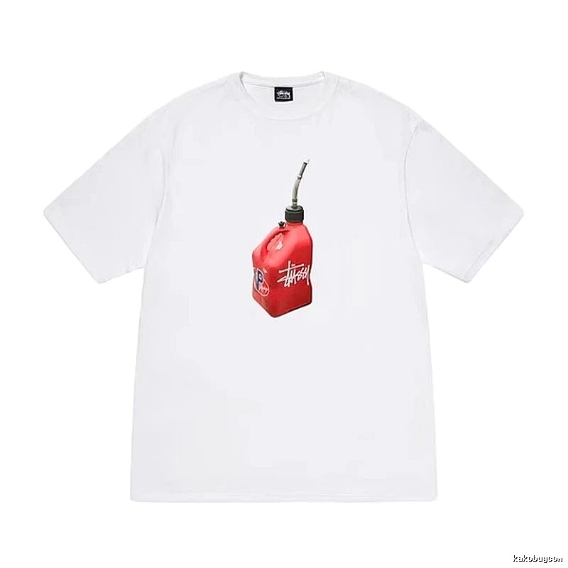 Stussy Patterned Graphic T-shirt Black White Stussy with Polished Detail