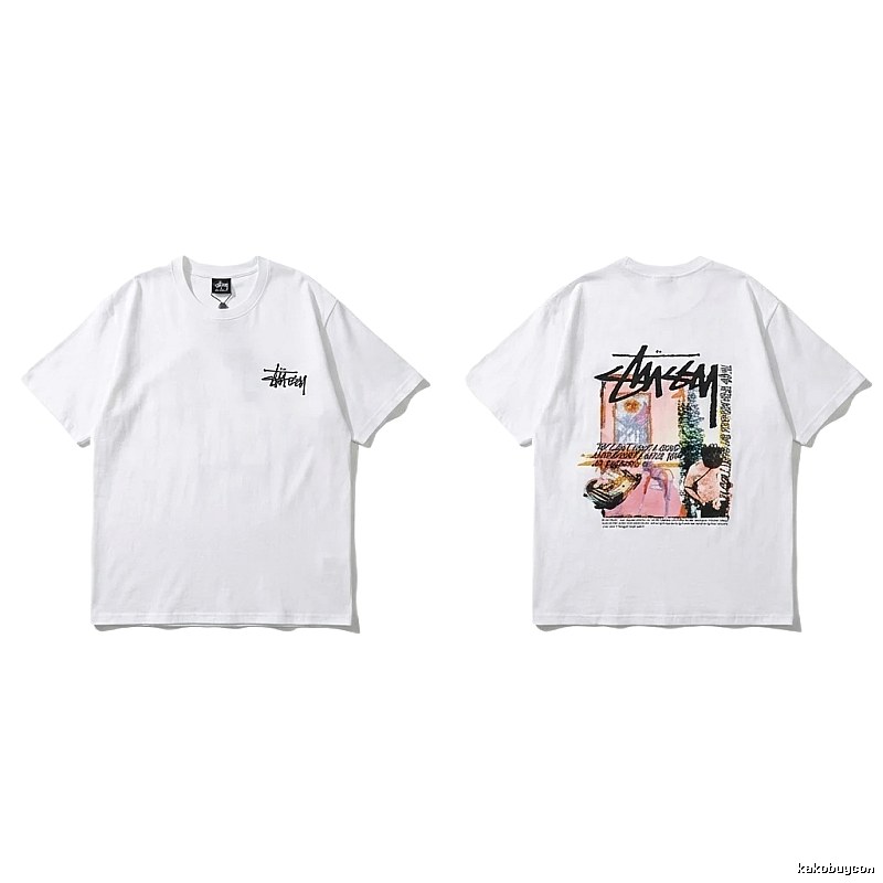 Stussy - printed casual white T - shirt