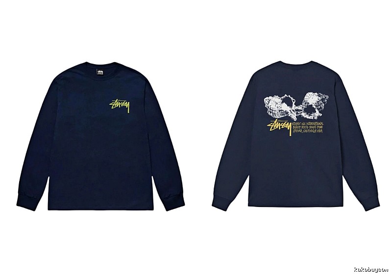 Stussy Skull Print Dark Style Long-sleeve