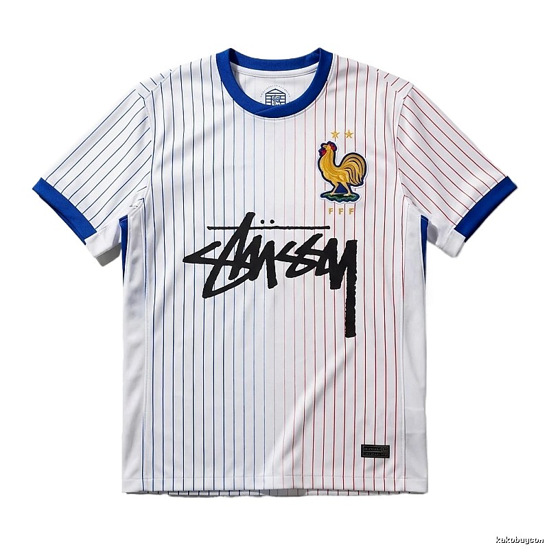 Stussy striped sporty white T-shirt