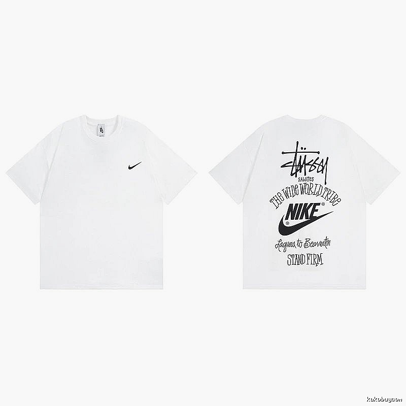 Stussy White Spider Graphic T-Shirt Poolside Style Logo
