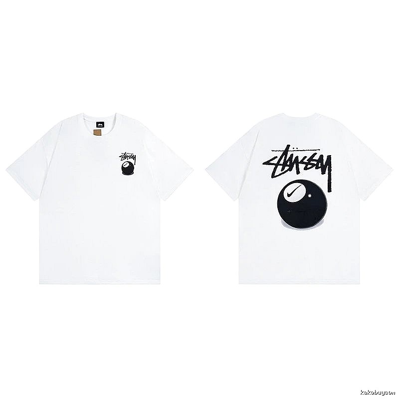 Stussy White Spider Graphic T-Shirt Statement Graphic Logo
