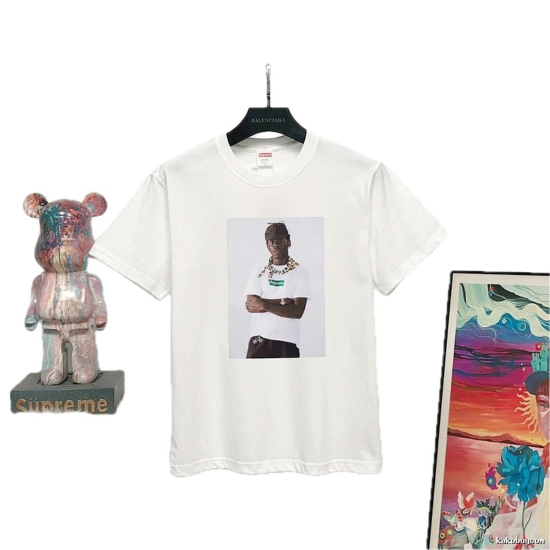 Supreme Character Print Street Style White T-Shirt