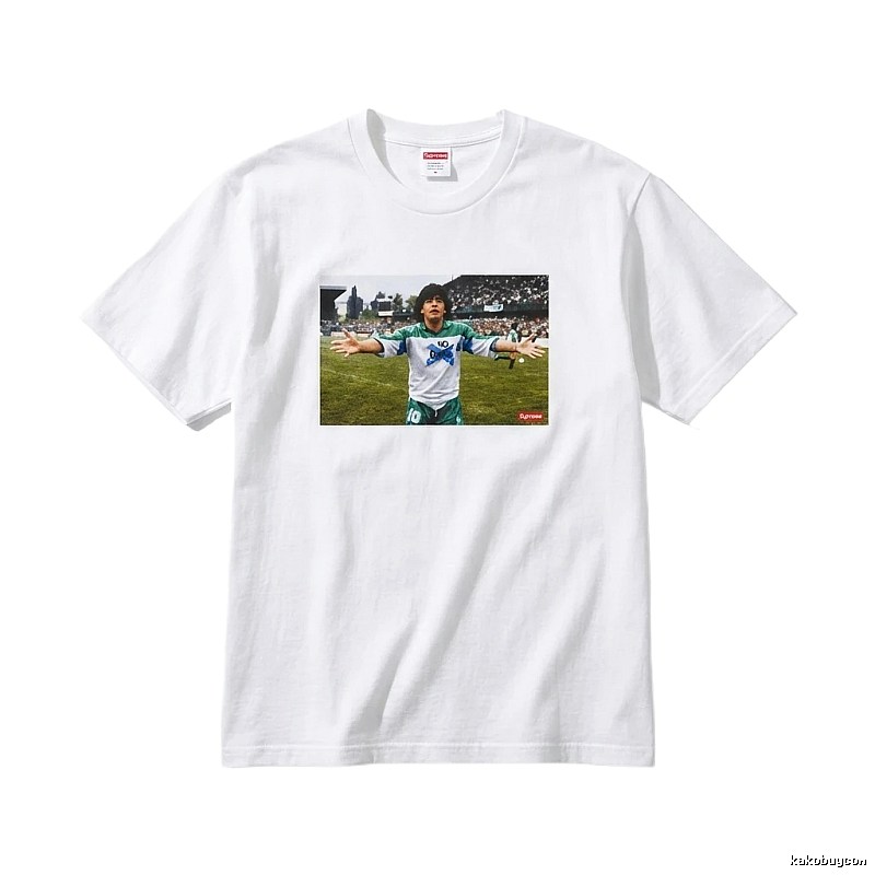 Supreme Maradona-style white T-shirt