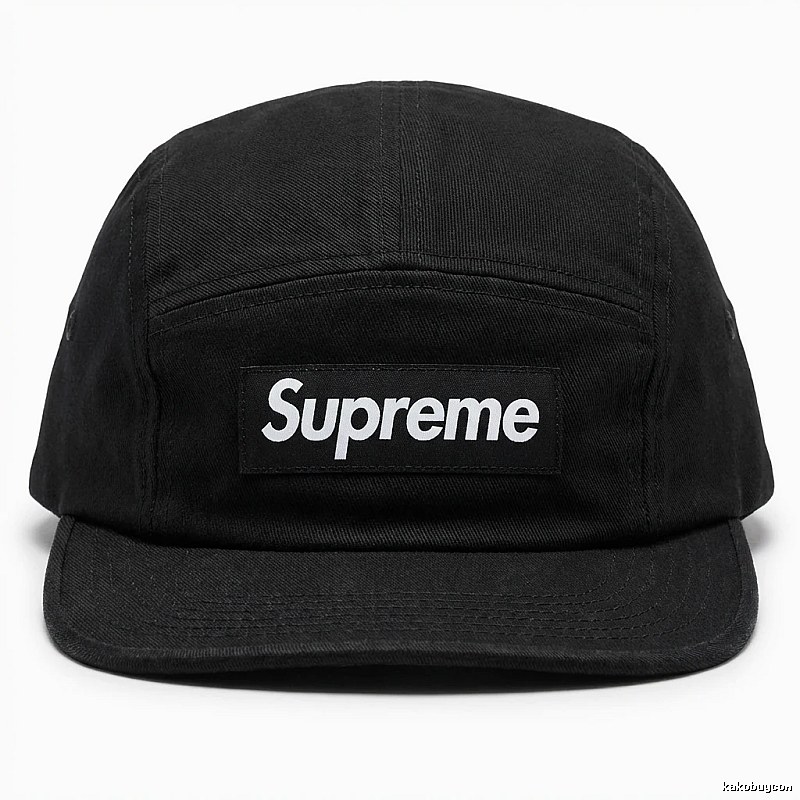 Supreme minimalist style black hat