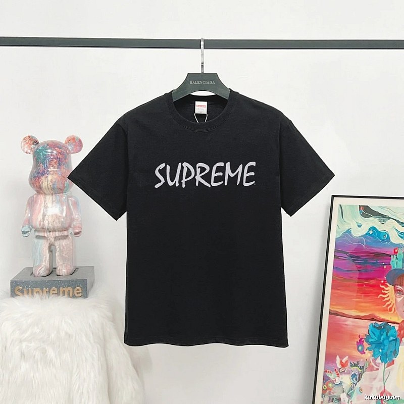 Supreme Printed Street Style Black Short-sleeve T-shirt
