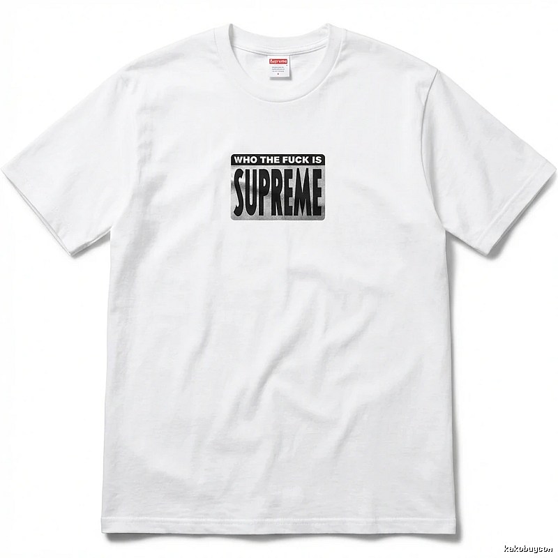 Supreme - printed trendy brand white T - shirt