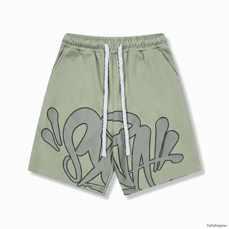 SynaWorld Graffiti Style Ash-Green Shorts