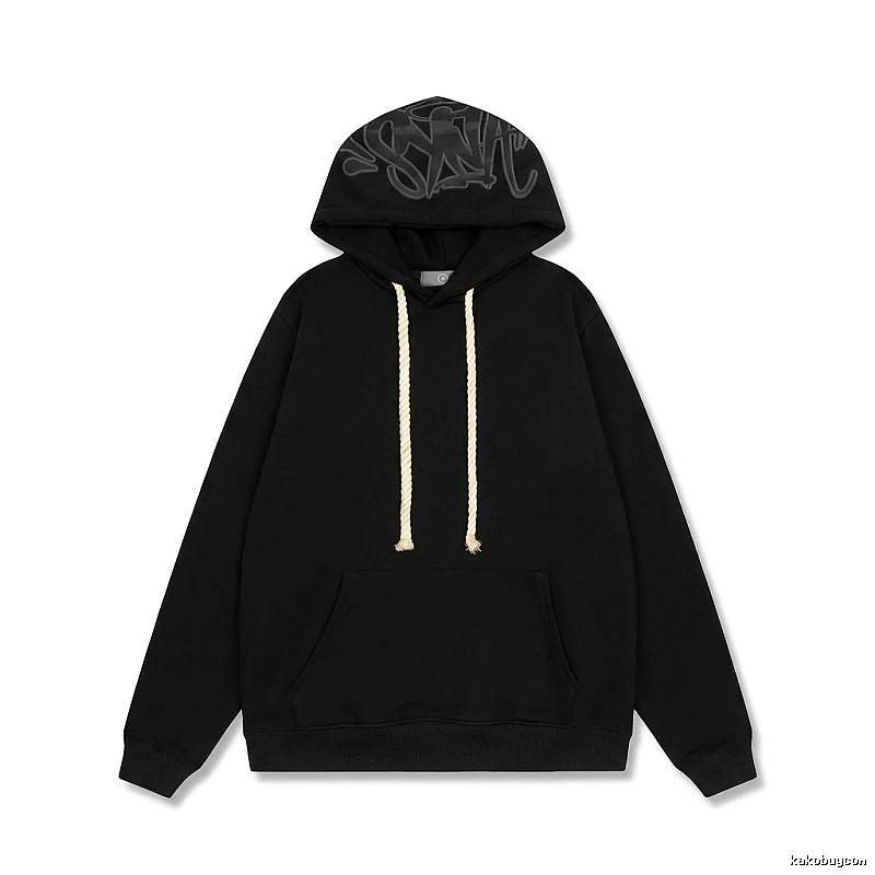 SynaWorld graffiti-style black hoodie